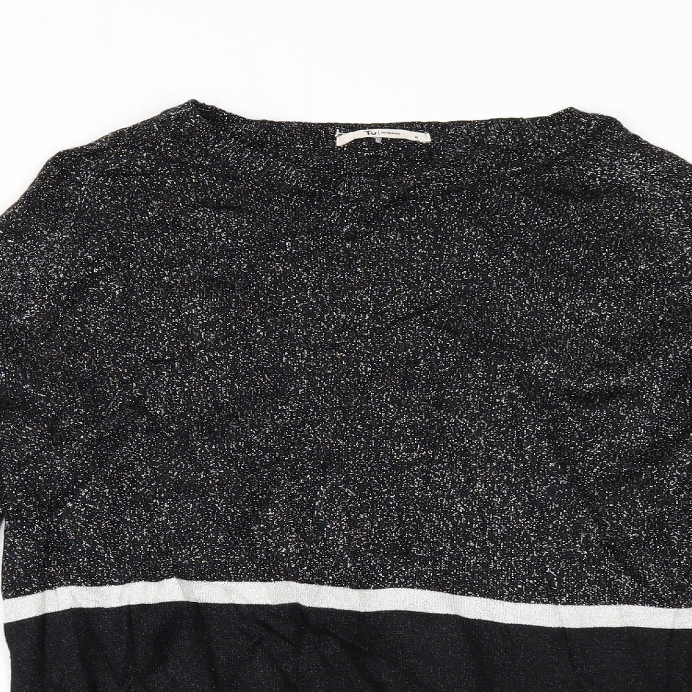 Tu Womens Black   Pullover Jumper Size 8