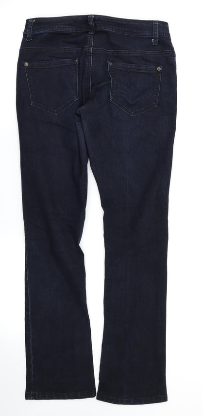 Denim&co Womens Blue   Straight Jeans Size 8 L31 in