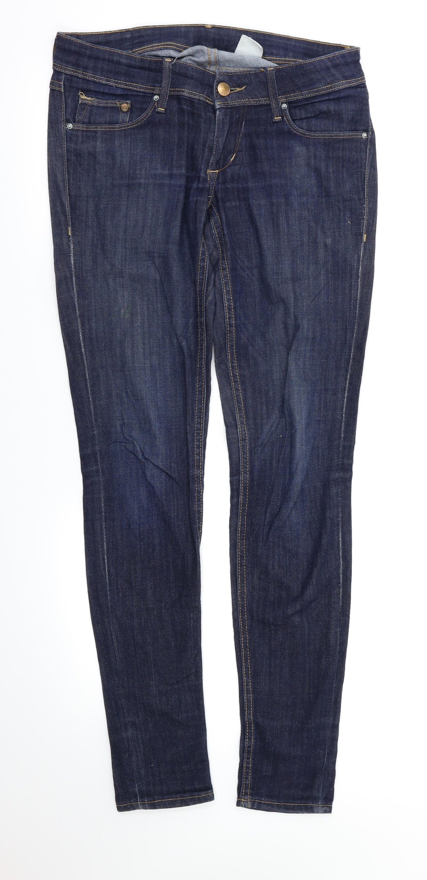 Womens UK Size 26 H&M Regular Fit Skinny Blue Jeans