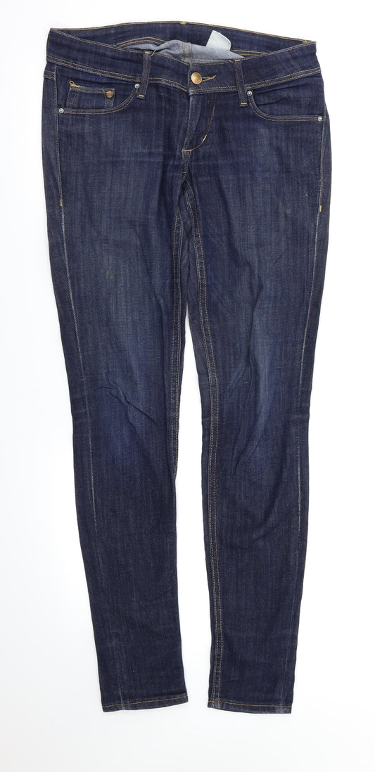 Womens UK Size 26 H&M Regular Fit Skinny Blue Jeans