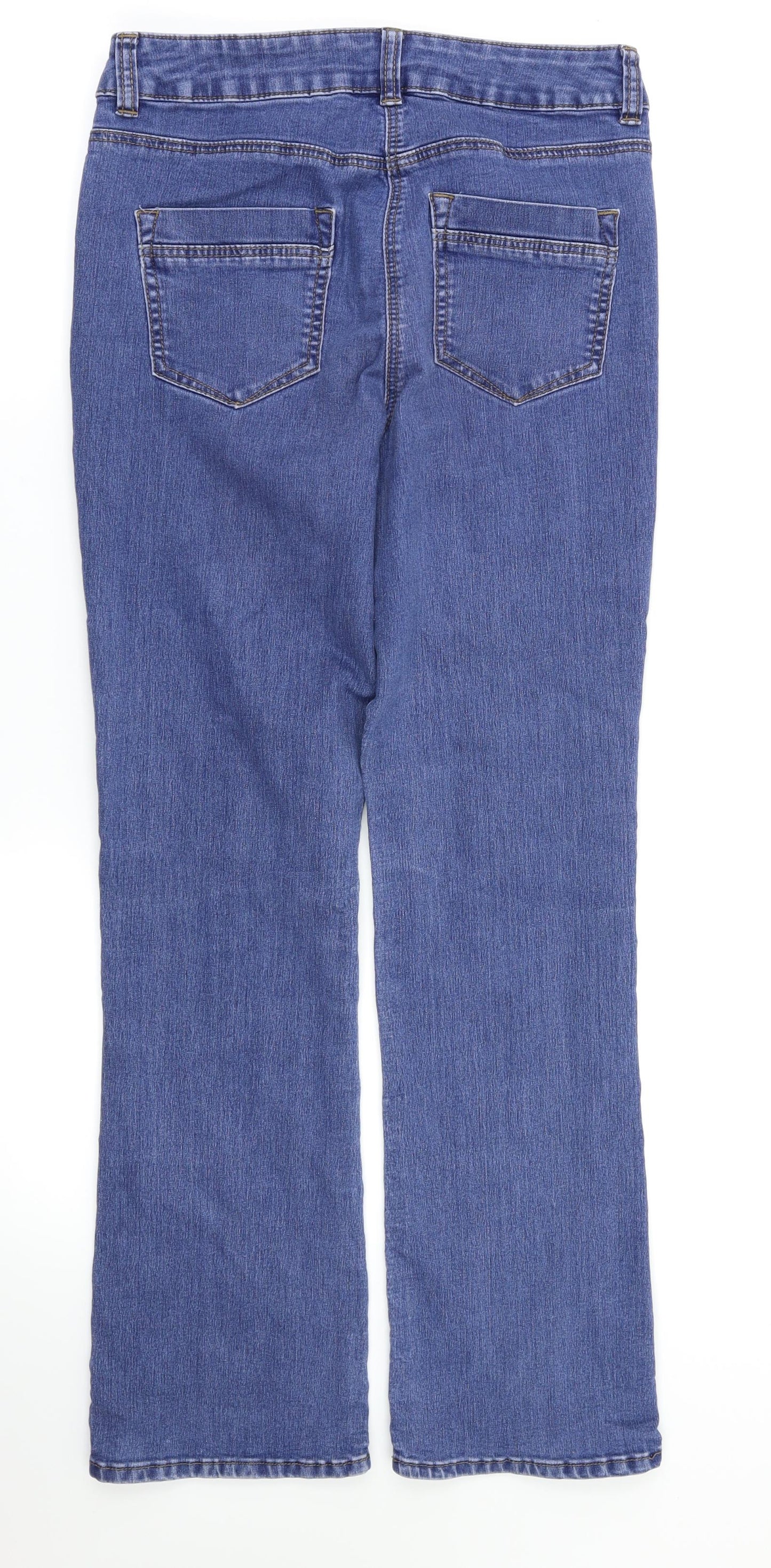 Bonmarché Womens Blue Houndstooth  Skinny Jeans Size 10 L29 in