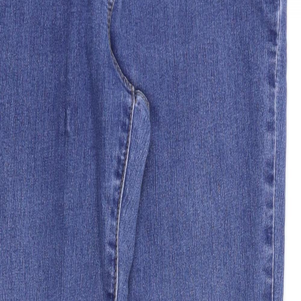 Bonmarché Womens Blue Houndstooth  Skinny Jeans Size 10 L29 in