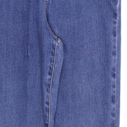 Bonmarché Womens Blue Houndstooth  Skinny Jeans Size 10 L29 in