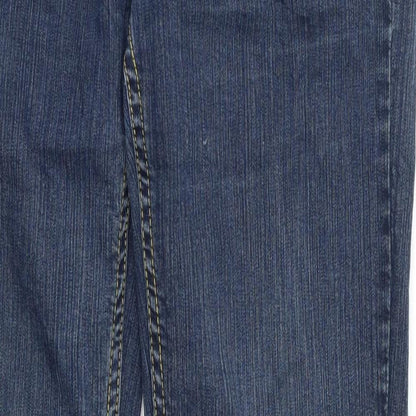 Womens UK Size XL Preworn Regular Fit Straight Blue Jeans