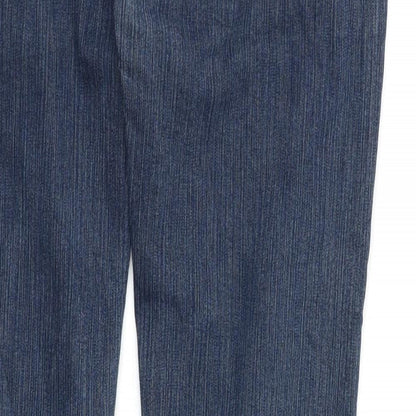 Womens UK Size XL Preworn Regular Fit Straight Blue Jeans