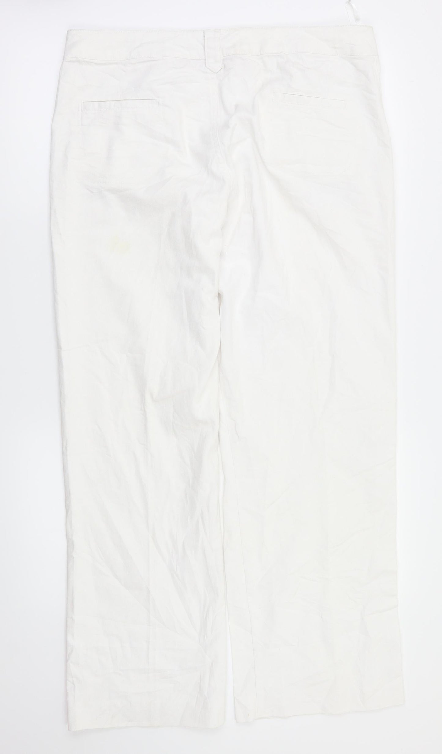 Womens UK Size 14 Epilogue Relaxed Fit  White Trousers
