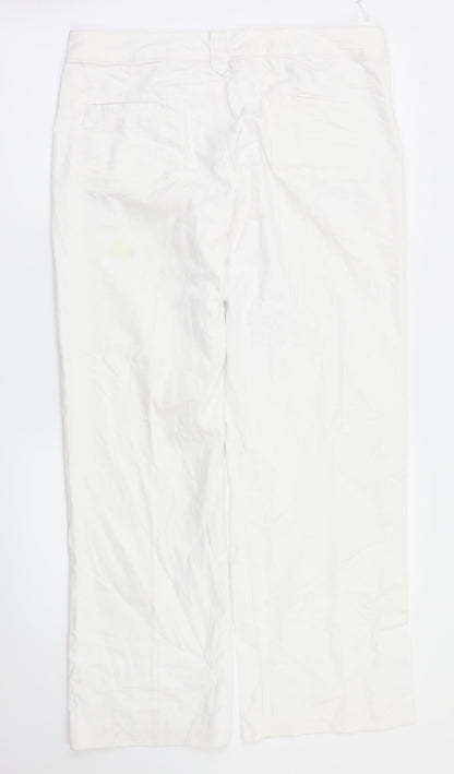 Womens UK Size 14 Epilogue Relaxed Fit  White Trousers