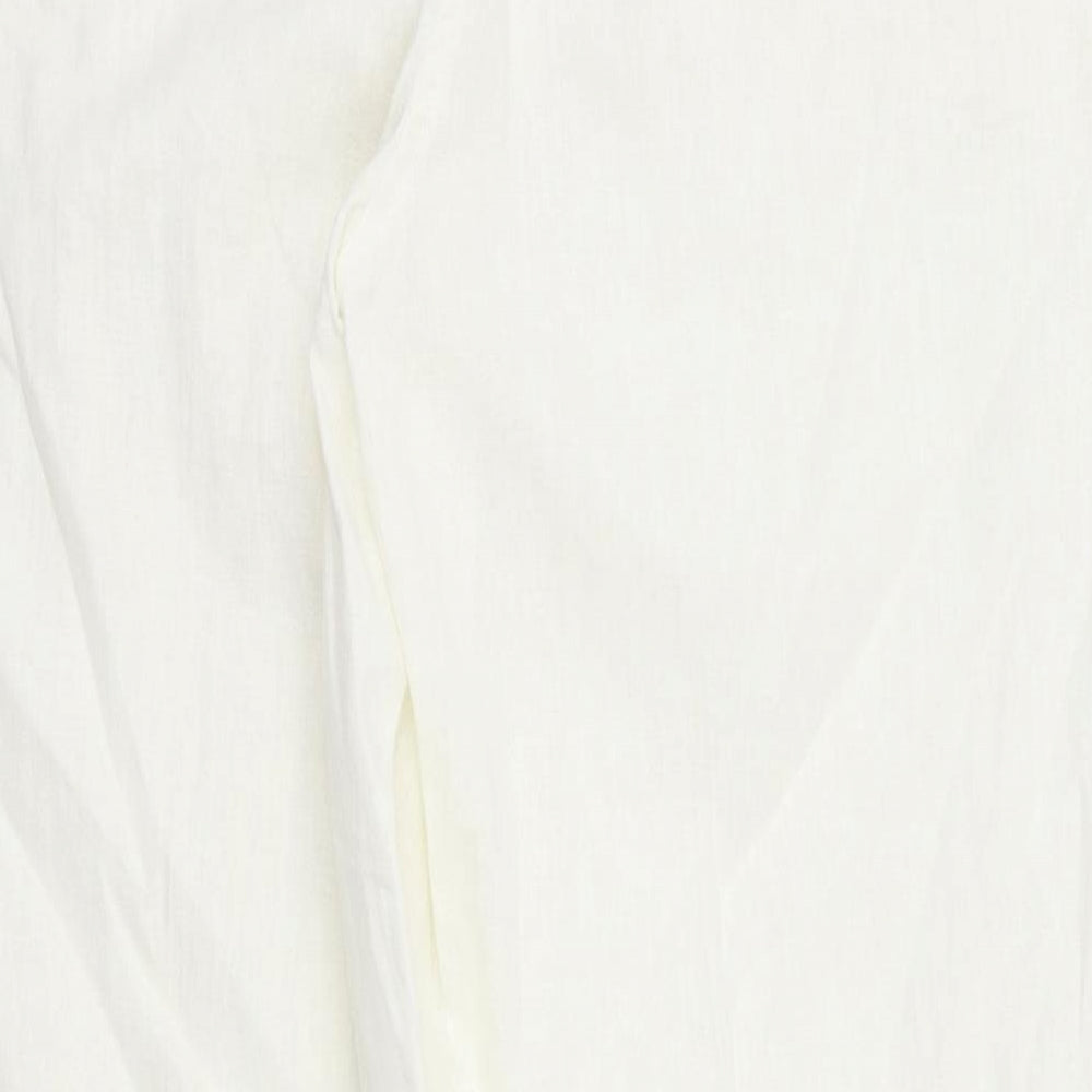 Womens UK Size 14 BHS Regular Fit  White Trousers