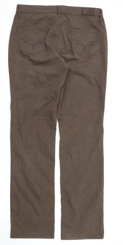 LOGIC Womens Brown   Trousers  Size 40 L33.5 in