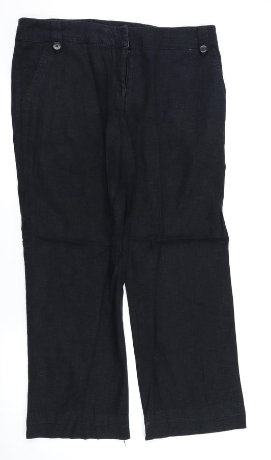 George Womens Black   Trousers  Size 14 L28 in