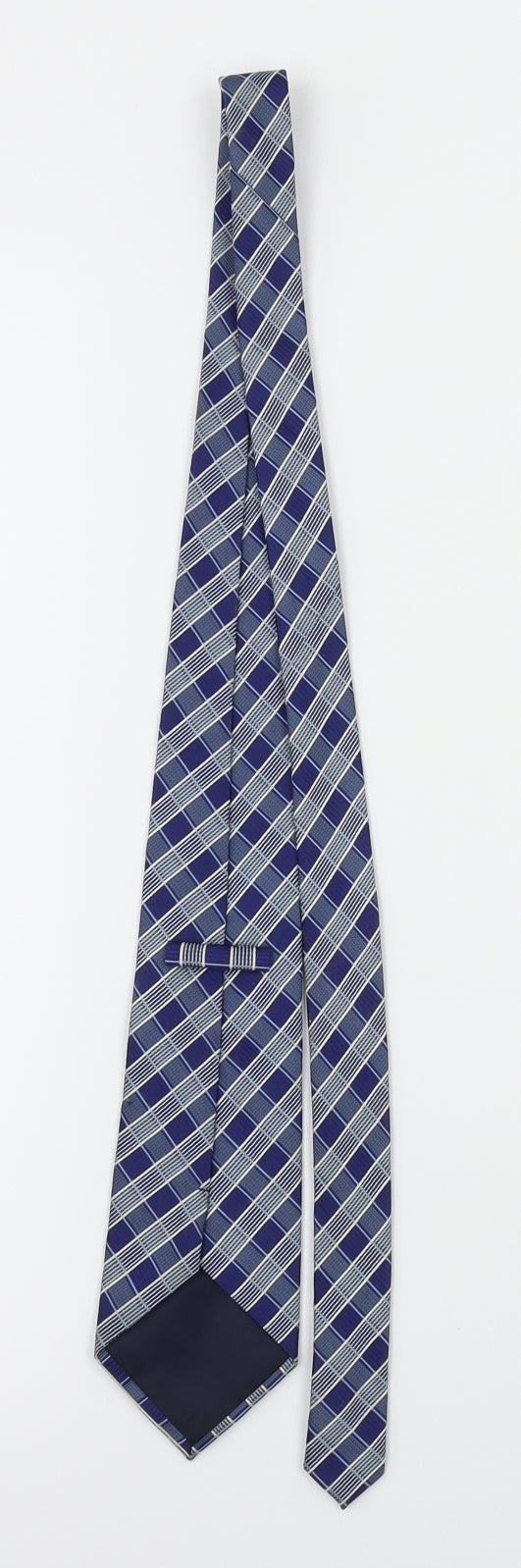 Preworn Mens Blue Striped  Slim Tie Tie One Size