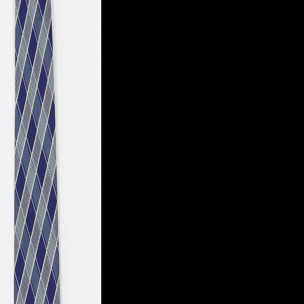Preworn Mens Blue Striped  Slim Tie Tie One Size