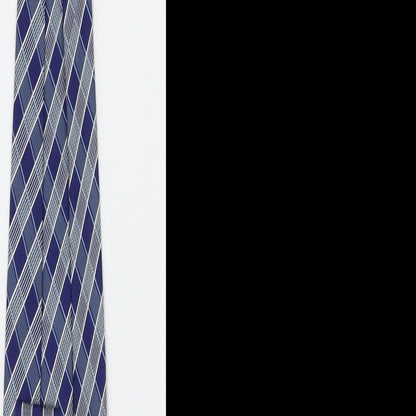 Preworn Mens Blue Striped  Slim Tie Tie One Size