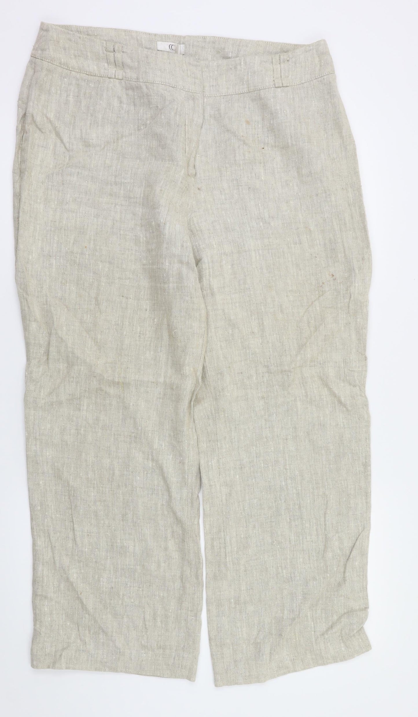 cc Womens Beige   Trousers  Size 14 L28 in