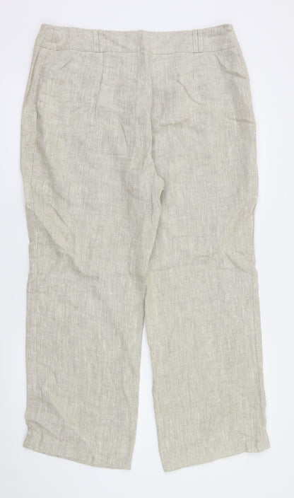 cc Womens Beige   Trousers  Size 14 L28 in