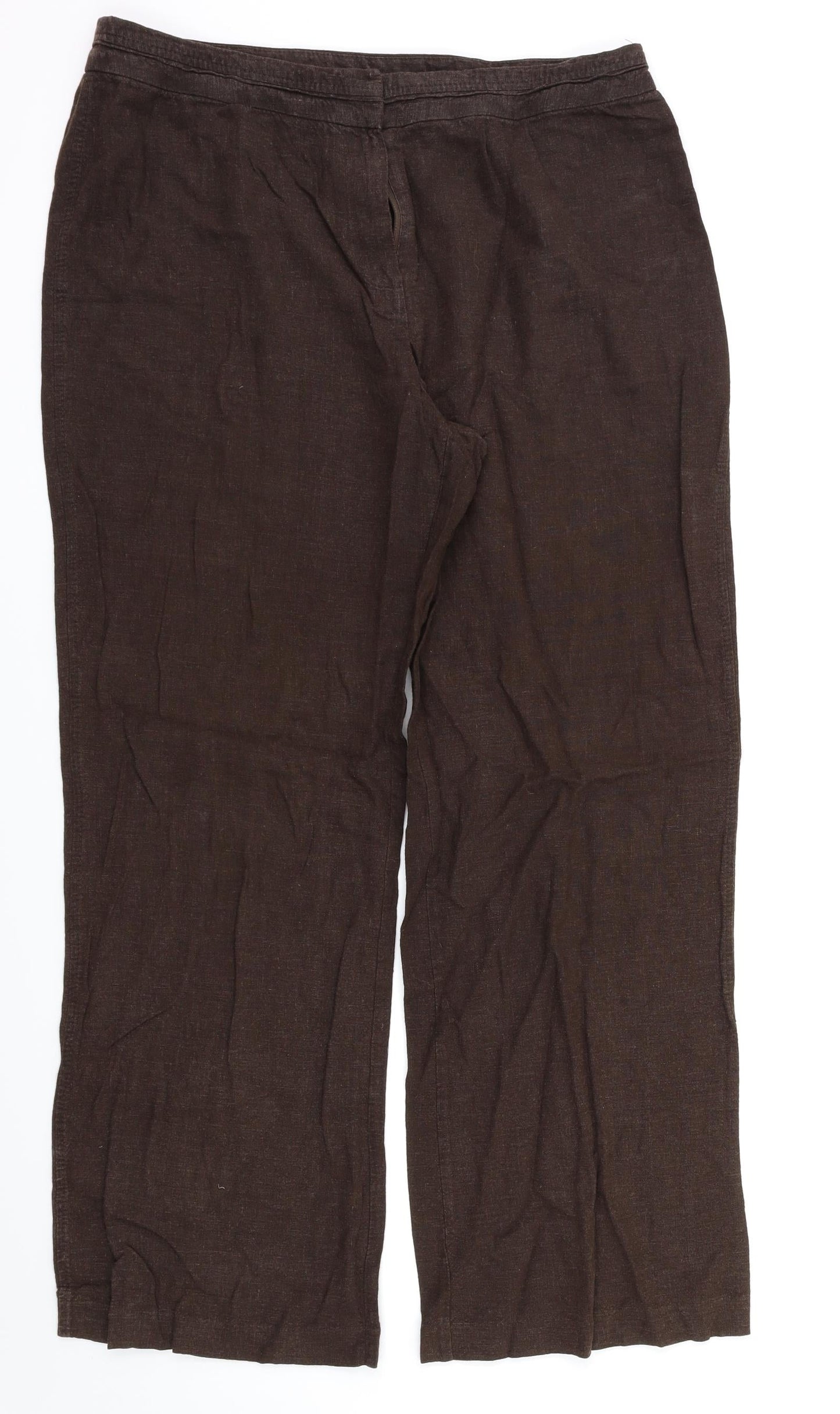 M&S  Womens Brown   Trousers  Size 14 L28 in