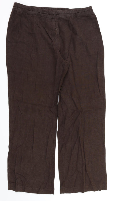 M&S  Womens Brown   Trousers  Size 14 L28 in