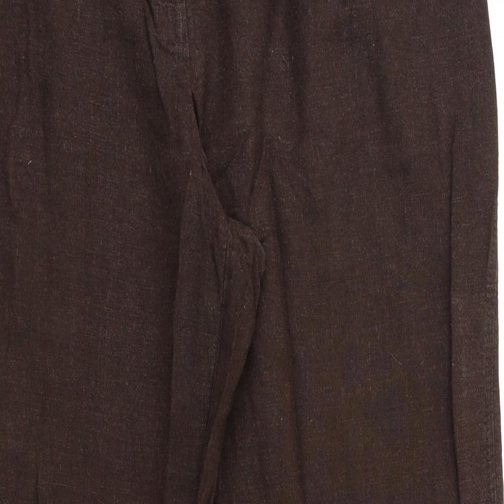 M&S  Womens Brown   Trousers  Size 14 L28 in