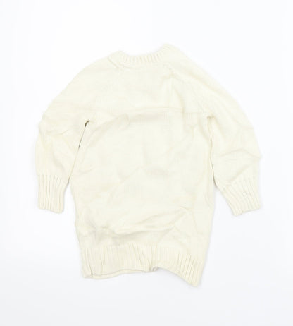 Gap Girls Ivory   Jumper Dress  Size 2 Years  - Colourful bobbles