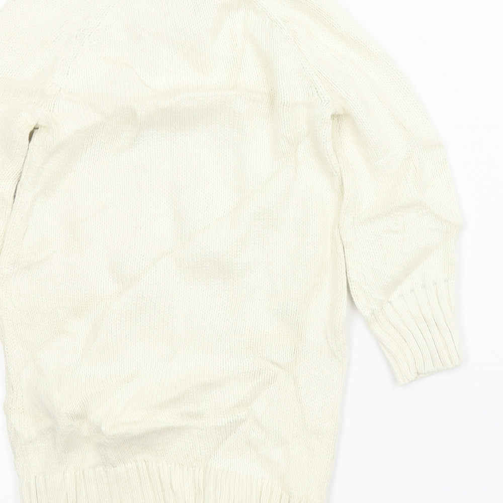Gap Girls Ivory   Jumper Dress  Size 2 Years  - Colourful bobbles