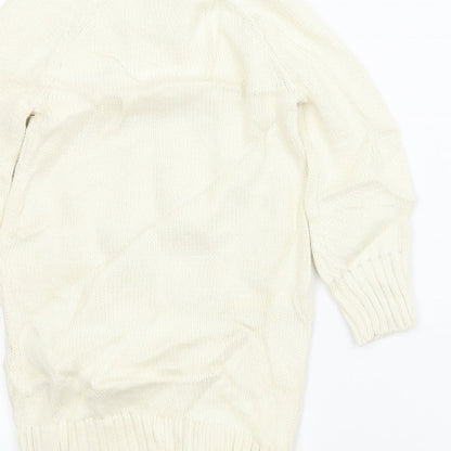 Gap Girls Ivory   Jumper Dress  Size 2 Years  - Colourful bobbles