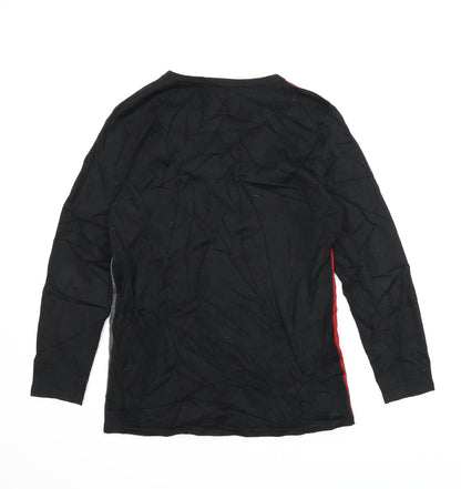 Damart Womens Black Argyle/Diamond  Tunic Jumper Size S