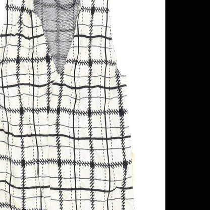 Primark Womens Beige Plaid  Cardigan Jumper Size XS