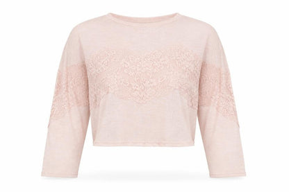 Divided Womens Pink Floral  Pullover Jumper Size S  - Cropped