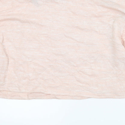 Divided Womens Pink Floral  Pullover Jumper Size S  - Cropped