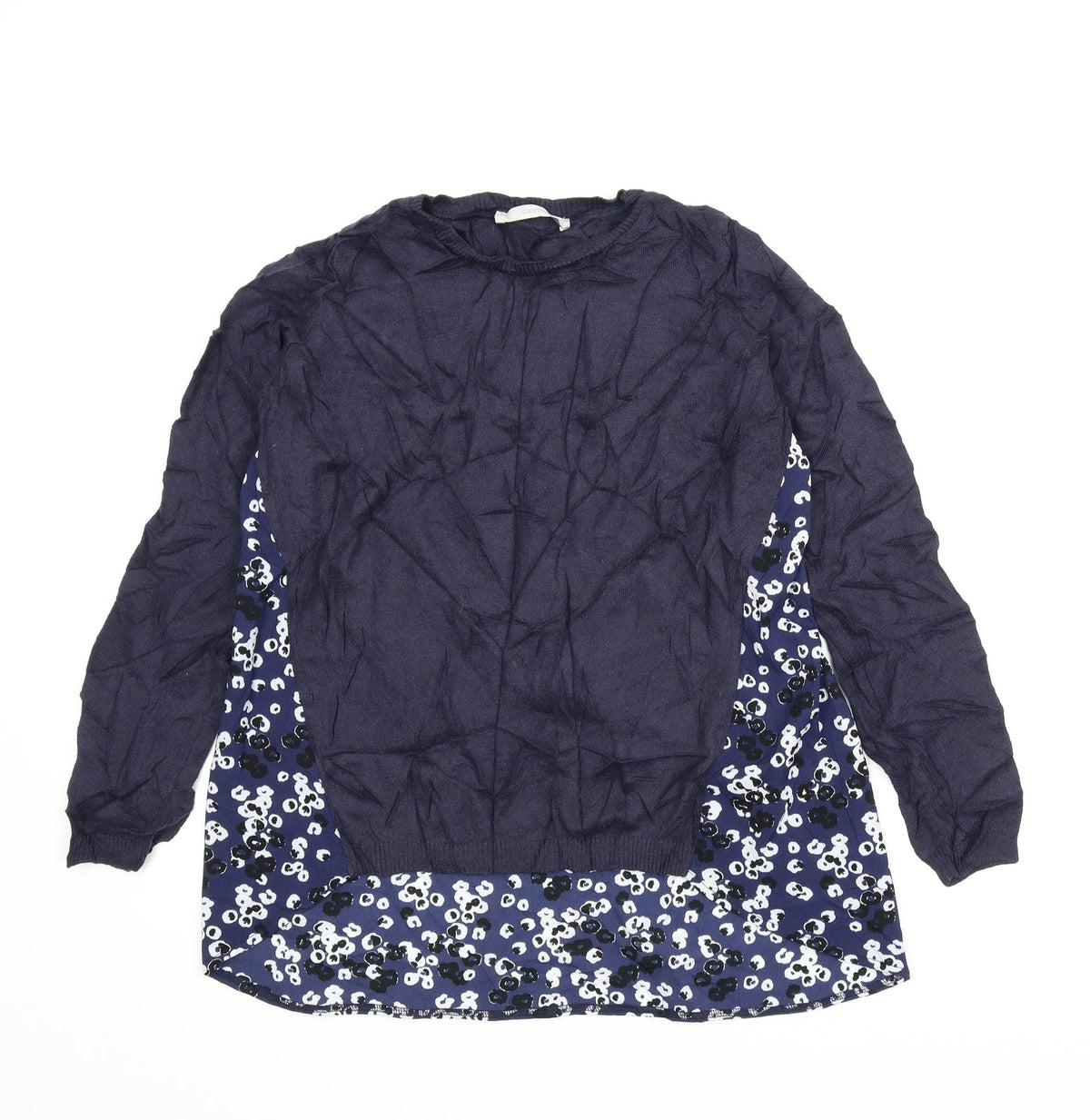 George Womens Blue Floral  Pullover Jumper Size 12