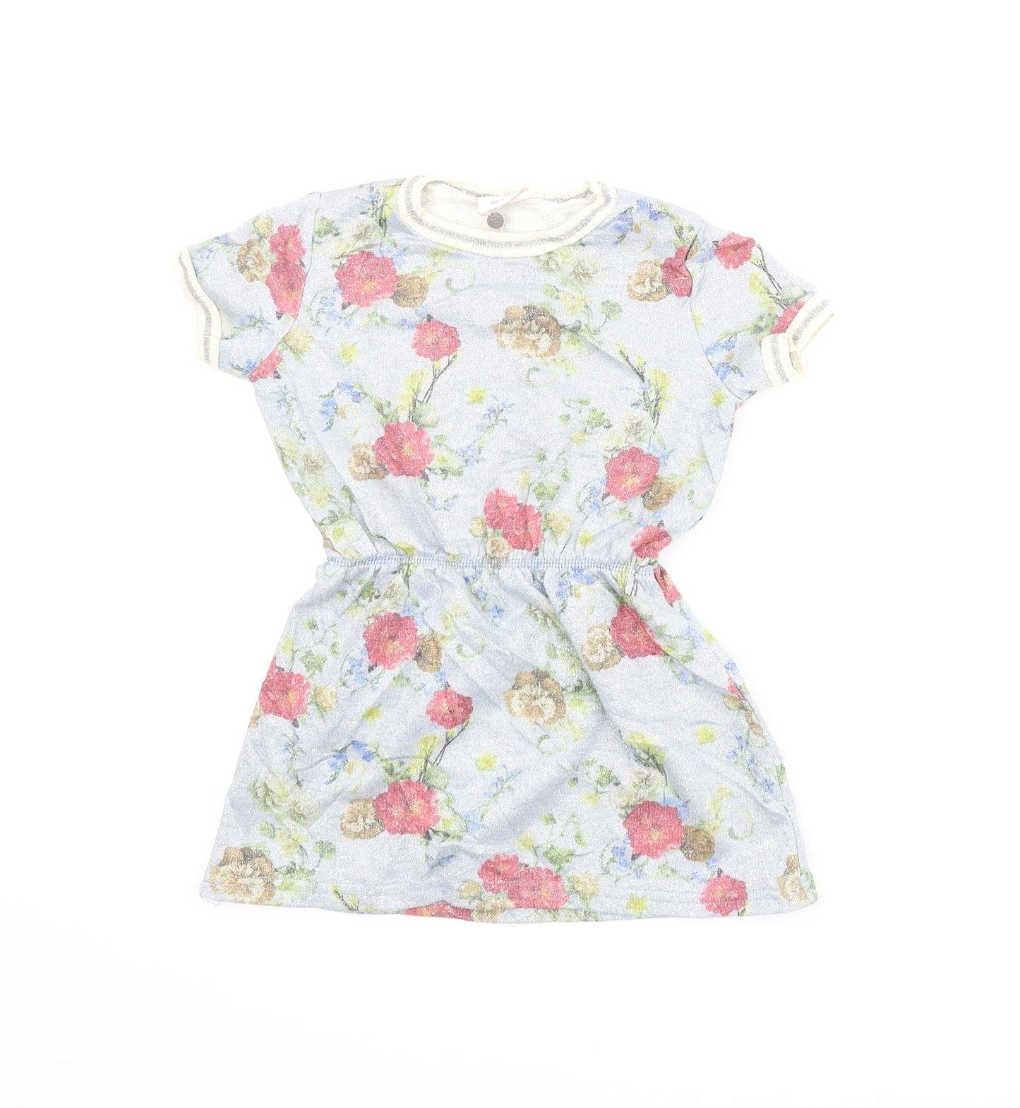 Friends Girls Blue Floral  A-Line  Size 3-4 Years