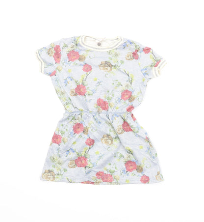 Friends Girls Blue Floral  A-Line  Size 3-4 Years