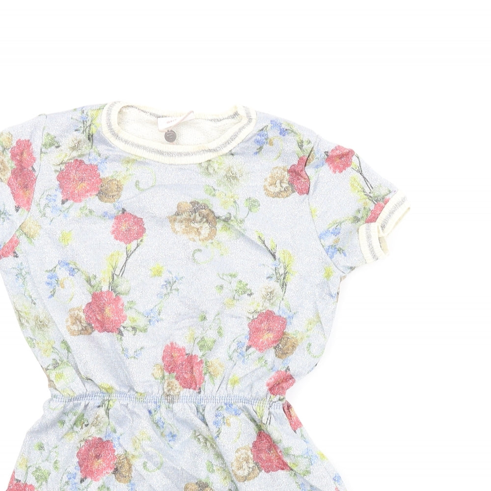 Friends Girls Blue Floral  A-Line  Size 3-4 Years