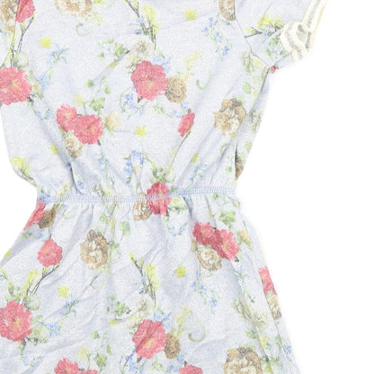 Friends Girls Blue Floral  A-Line  Size 3-4 Years