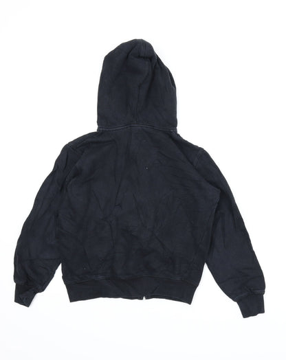 H&M Boys Black   Full Zip Hoodie Size 10-11 Years