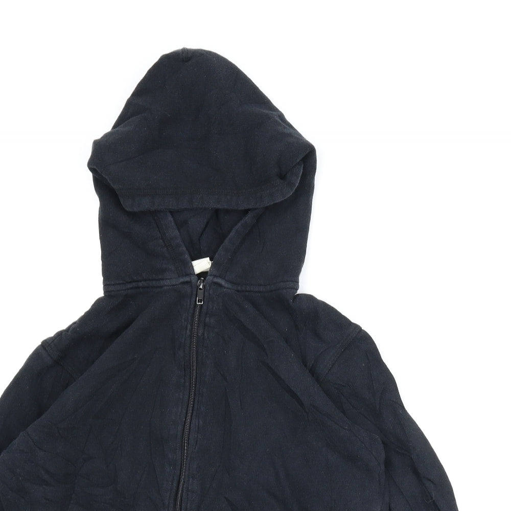 H&M Boys Black   Full Zip Hoodie Size 10-11 Years