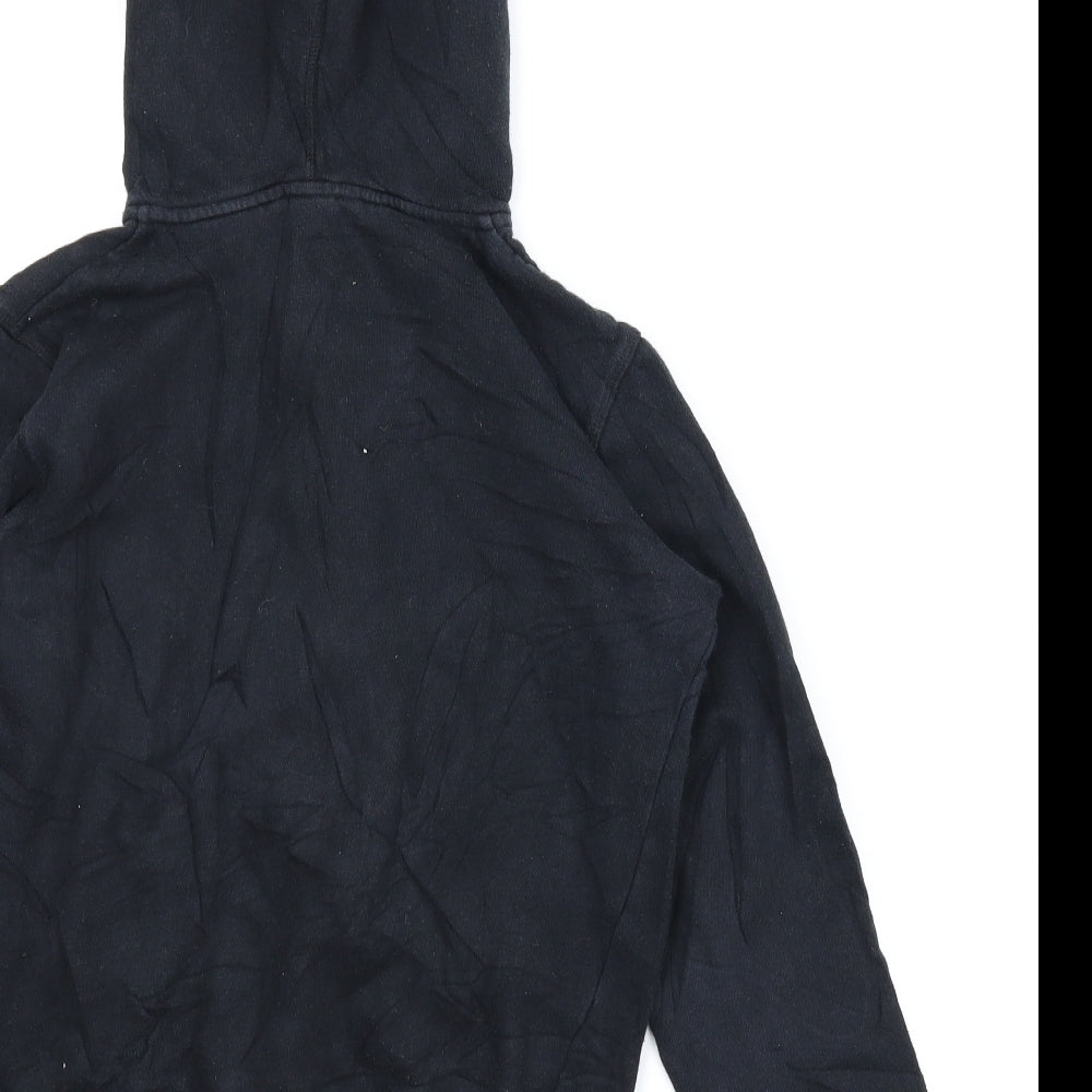 H&M Boys Black   Full Zip Hoodie Size 10-11 Years