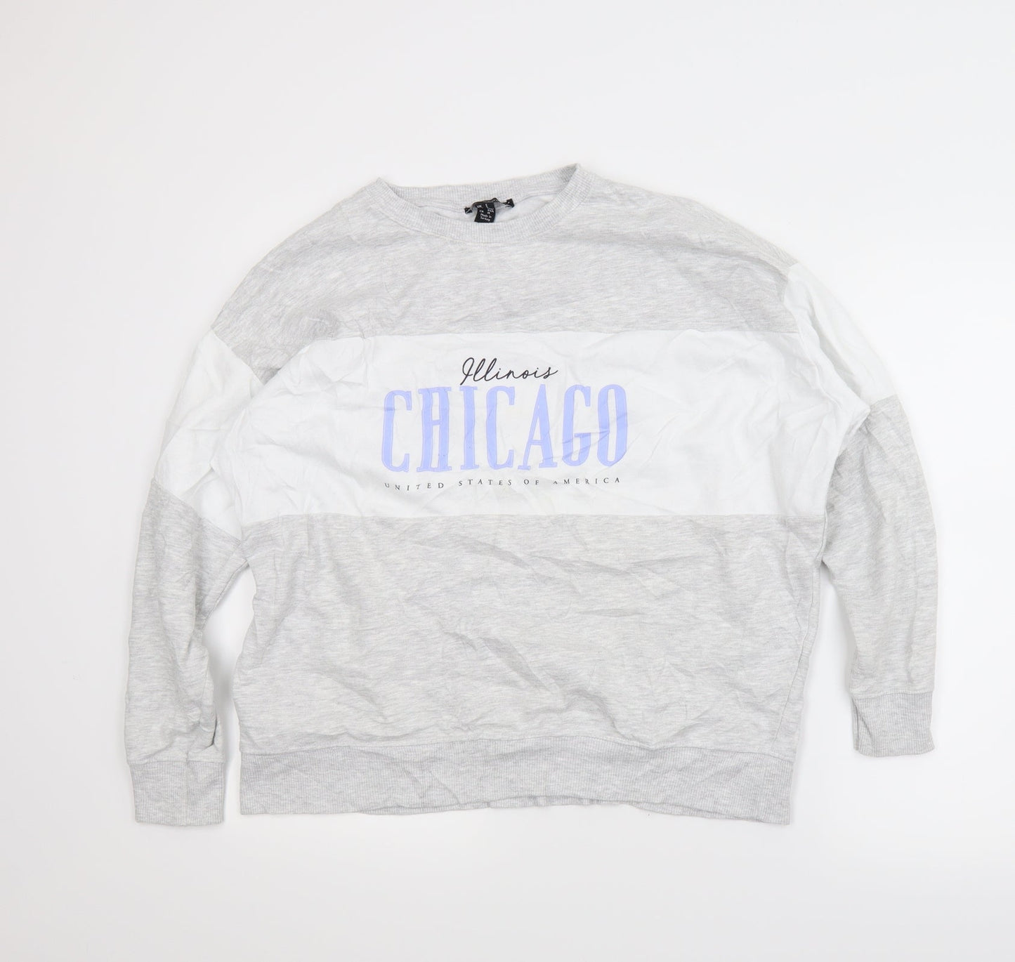 Mens UK Size S New Look Grey Pullover Sweatshirt