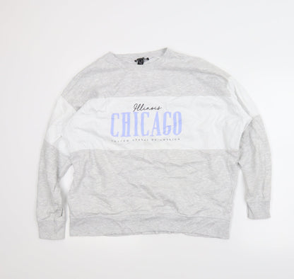 Mens UK Size S New Look Grey Pullover Sweatshirt