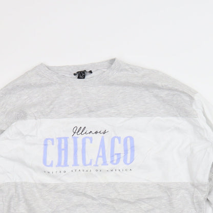 Mens UK Size S New Look Grey Pullover Sweatshirt