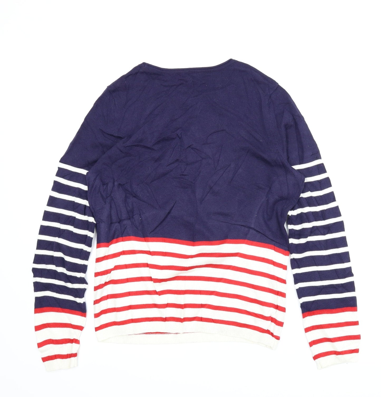 Preworn Womens Blue Striped  Pullover Jumper Size M