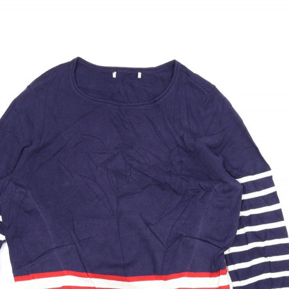 Preworn Womens Blue Striped  Pullover Jumper Size M
