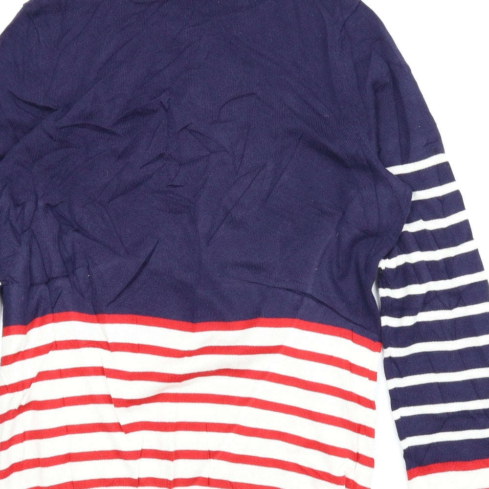 Preworn Womens Blue Striped  Pullover Jumper Size M