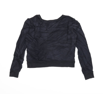 M&Co Girls Black   Pullover Sweatshirt Size 9-10 Years
