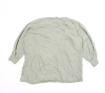 PRETTYLITTLETHING Womens Green   Pullover Sweatshirt Size 6