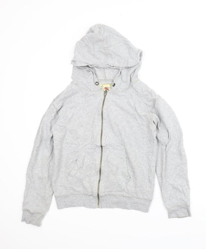 Womens UK Size XS French Connection Grey Full Zip Hoodie