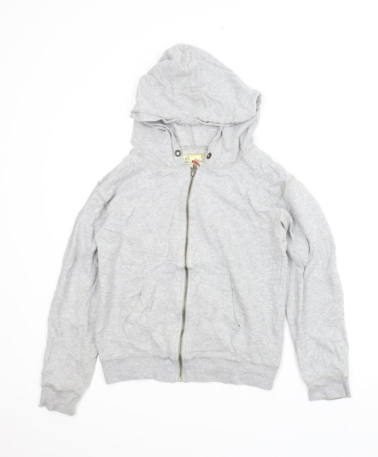 Womens UK Size XS French Connection Grey Full Zip Hoodie