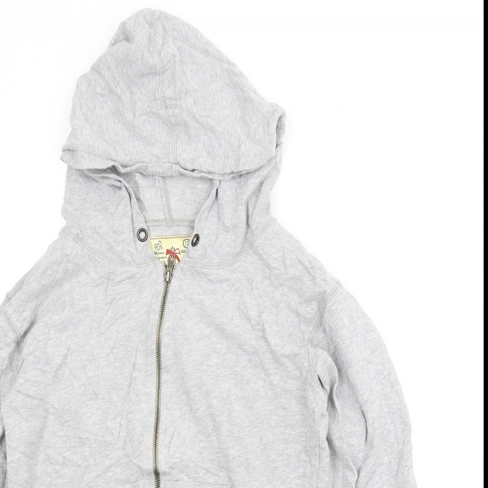 Womens UK Size XS French Connection Grey Full Zip Hoodie