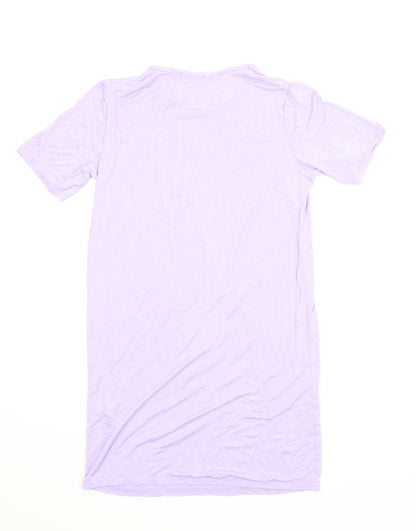 In the Style Womens Purple Solid  Chemise Dress Size 6