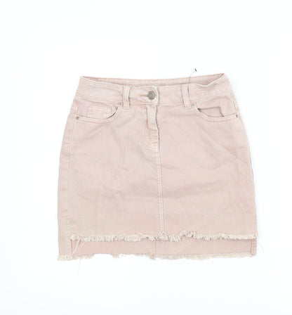NEXT Womens Pink  Denim A-Line Skirt Size 6